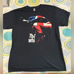 The Who Pete Townsend Union Jack Large Black Tee
